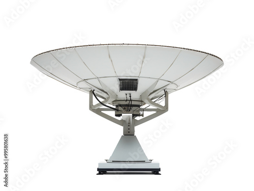 a white satellite dish with a white background