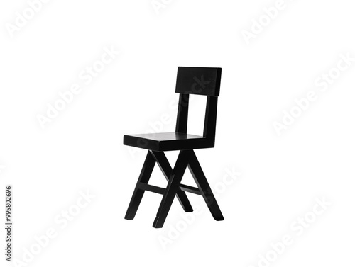 a black chair on a white background