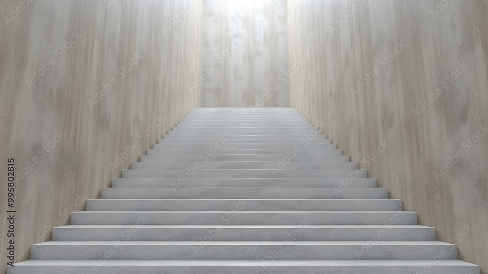 Staircase Leading Upward in Minimalist Setting Staircase Leading Upward in Minimalist Setting