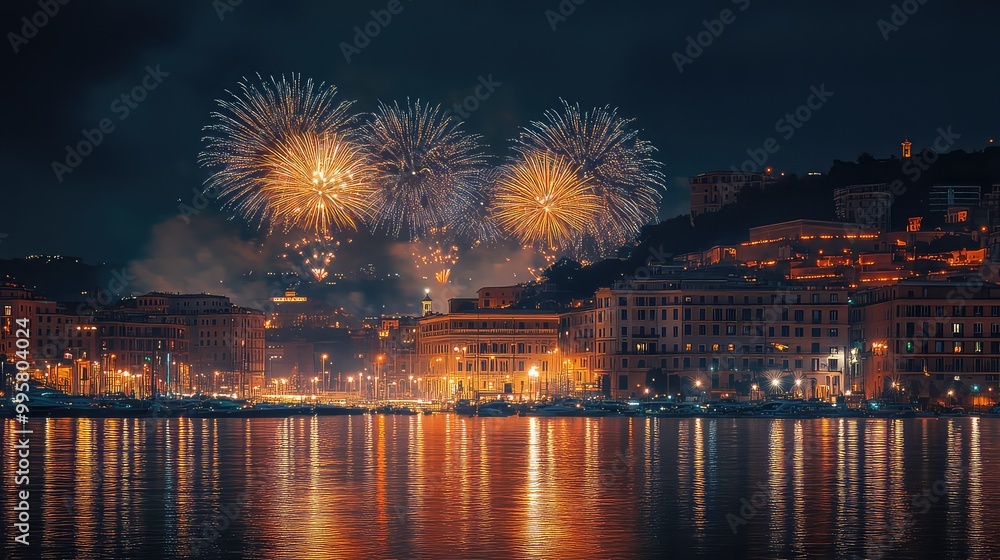 New Year's Eve Celebrations and Fireworks in Major Cities Around the World, Generative AI New Year's Eve Celebrations and Fireworks in Major Cities Around the World, Generative AI