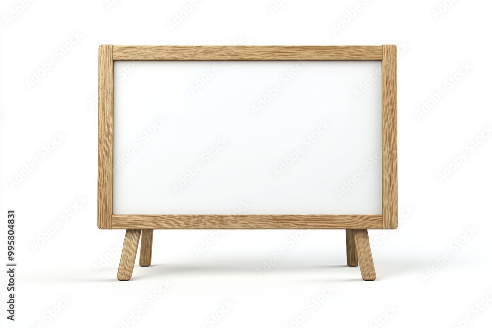 Wooden frame sign mockup with blank space for your design, white isolated background. Wooden frame sign mockup with blank space for your design, white isolated background.