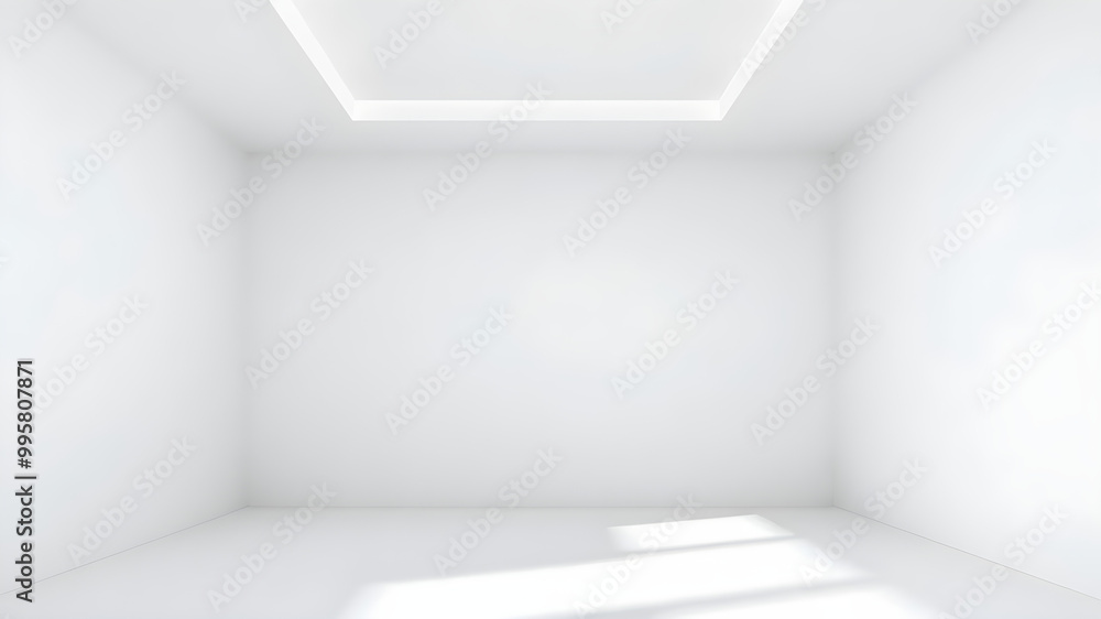 Minimalist White Room with Soft Natural Light Minimalist White Room with Soft Natural Light