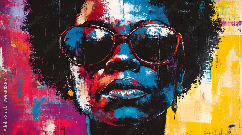 Vivid illustration of a historical figure from the civil rights ...