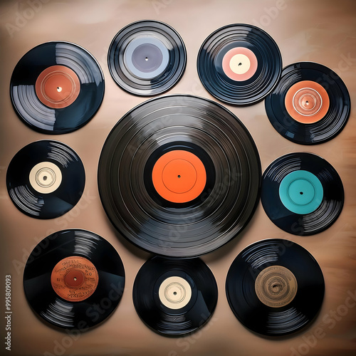 vinyl records background