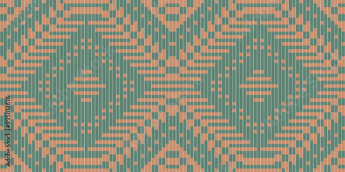 Aztec Pixel Traditional Kimono Sewing Patternfolk Embroidery, Aztec Geometric Ornament Print. Design for Carpet, Wallpaper, Clothing, Wrapping, Fabric