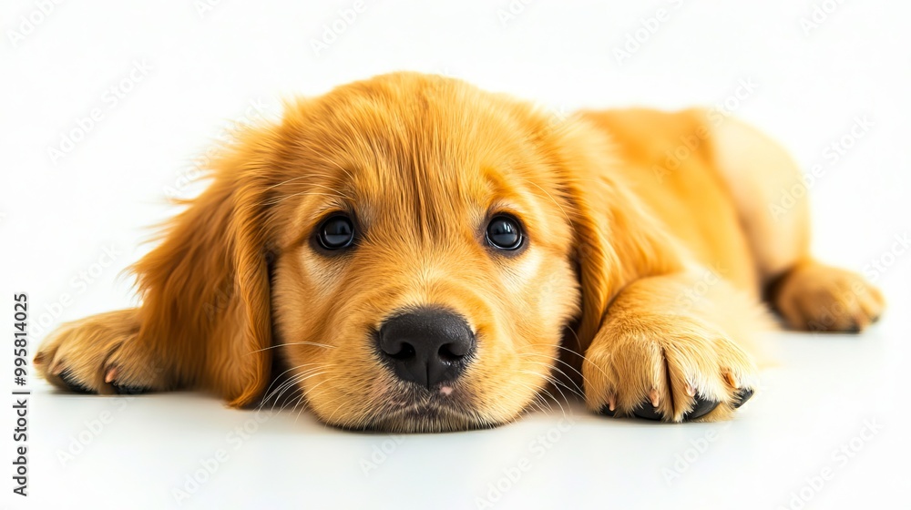 A small brown dog laying down on a white surface A small brown dog laying down on a white surface