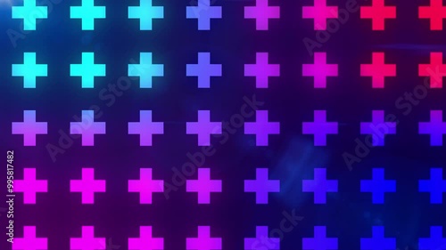 portrait beautiful blue and purple gradient plus electronic neon ray energy abstract, abstract technology looping background animation