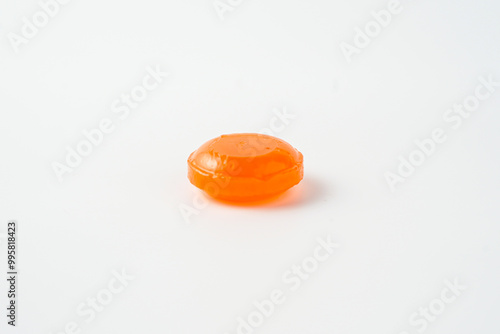 Medical lozenges for relief cough, sore throat and throat irritation isolated on white background