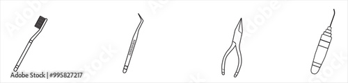Dental tools icon set. Dental icon set vector illustration