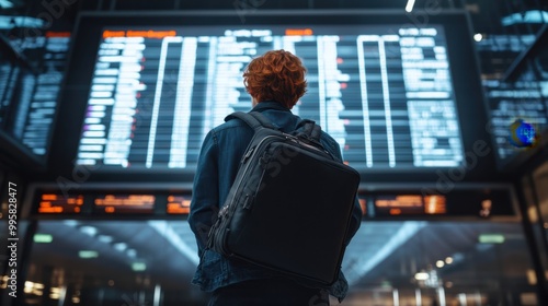 The Traveler at Departure Board