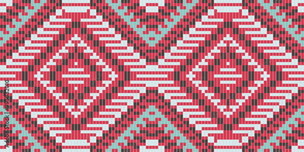 Aztec Pixel Ndebele Traditional Pattern Drawingfolk Embroidery, Aztec Geometric Ornament Print. Design for Carpet, Wallpaper, Clothing, Wrapping, Fabric Aztec Pixel Ndebele Traditional Pattern Drawingfolk Embroidery, Aztec Geometric Ornament Print. Design for Carpet, Wallpaper, Clothing, Wrapping, Fabric