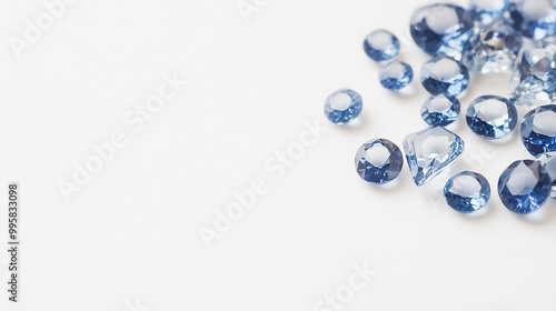 sapphires on white