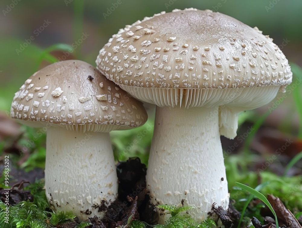 Fototapeta premium Knollenblatterpilz Amanita phalloides , isolated on white background, , copy space for text,