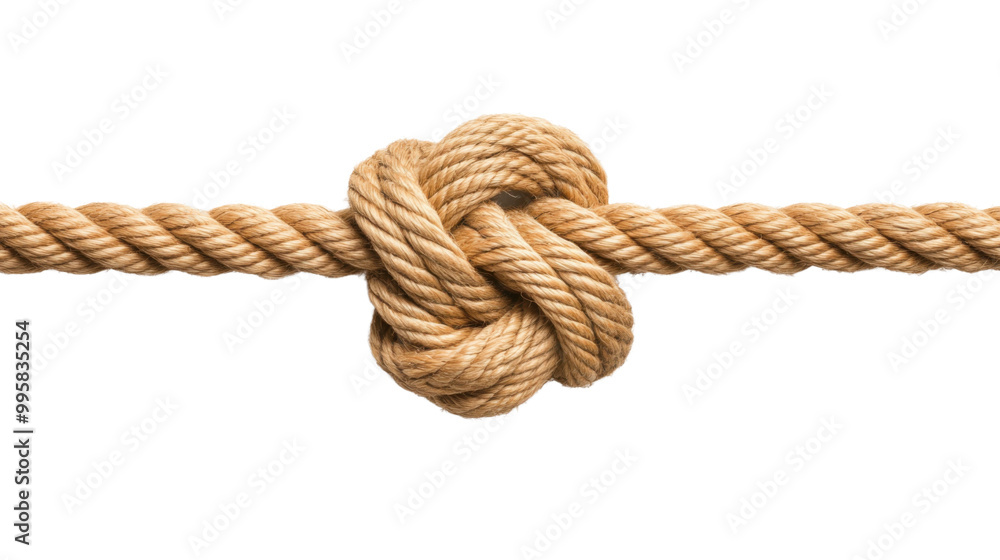 Rope knot, detailed and intricate, isolated on white background. PNG Rope knot, detailed and intricate, isolated on white background. PNG