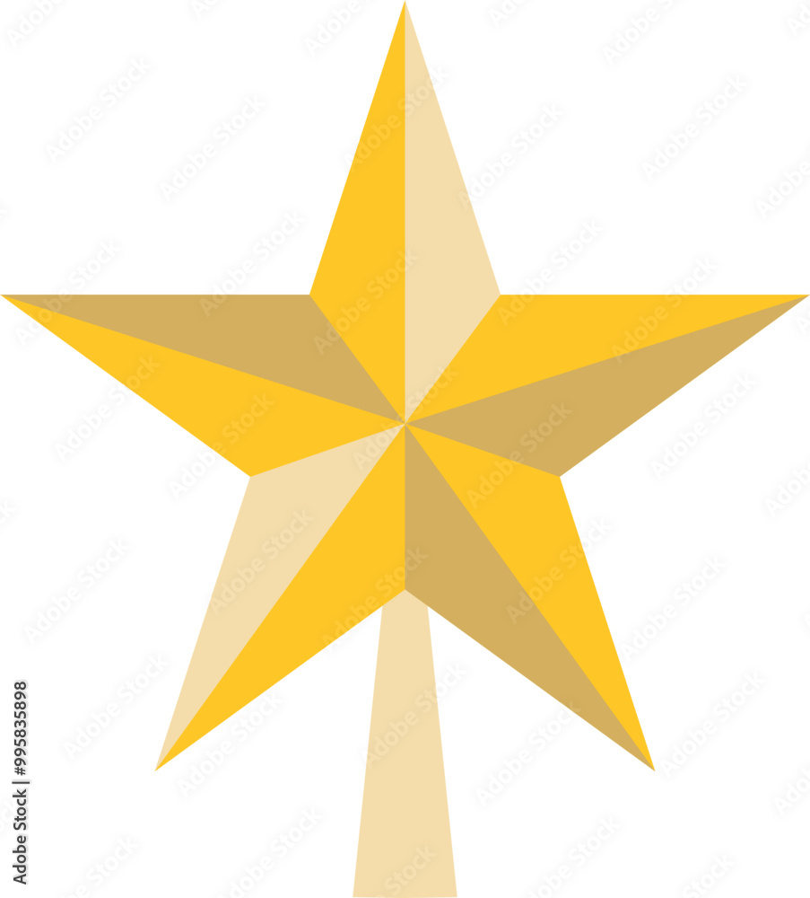 Star Christmas Tree Decor Gold Star Christmas Tree Decor Gold
