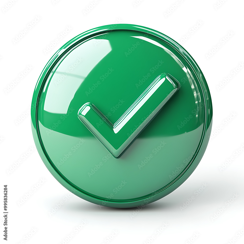 A green approval icon, typically represented with a checkmark or tick, symbolizing confirmation, success, or a positive action. A green approval icon, typically represented with a checkmark or tick, symbolizing confirmation, success, or a positive action.