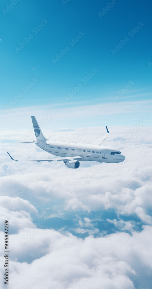 Obraz premium Airplane in the clouds