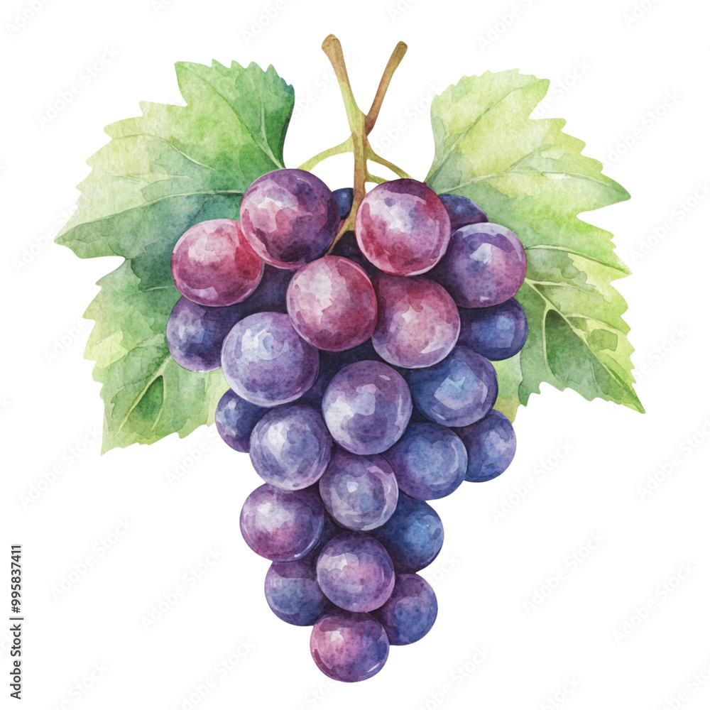 Fototapeta premium bunch of grapes isolated on white