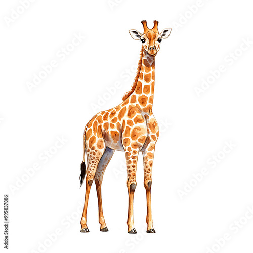 giraffe isolated on white