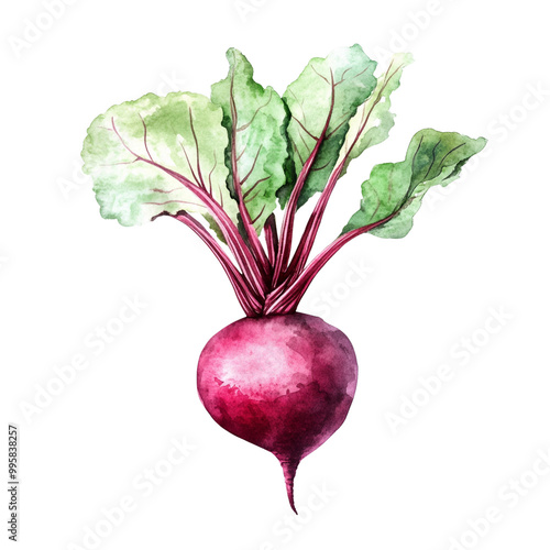 radish isolated on white background