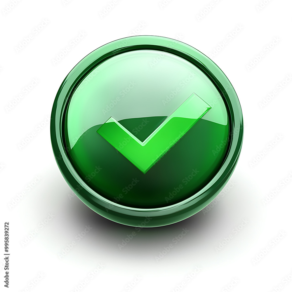 A green approval icon, typically represented with a checkmark or tick, symbolizing confirmation, success, or a positive action. A green approval icon, typically represented with a checkmark or tick, symbolizing confirmation, success, or a positive action.