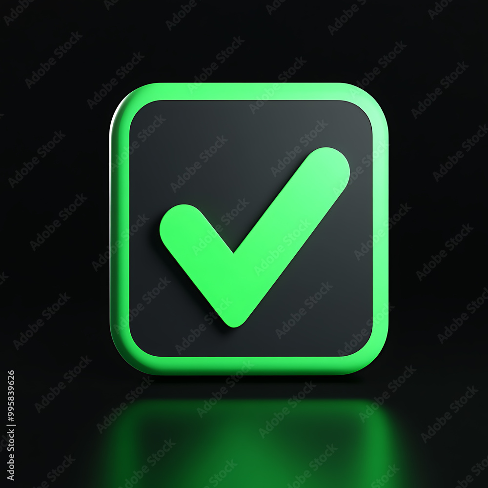 A green approval icon, typically represented with a checkmark or tick, symbolizing confirmation, success, or a positive action. A green approval icon, typically represented with a checkmark or tick, symbolizing confirmation, success, or a positive action.