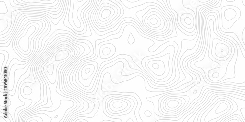 Vector geography landscape Topo contour map on white background, Topographic contour lines. Seamless pattern with lines Topographic map. Geographic mountain relief diagram line wave carve pattern.