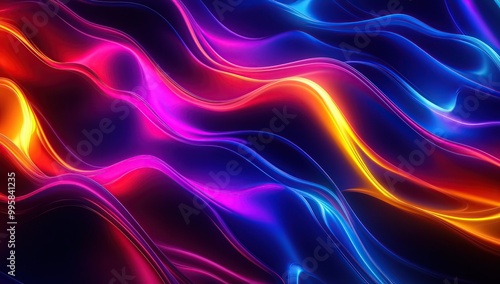 Abstract background with colorful glowing lines