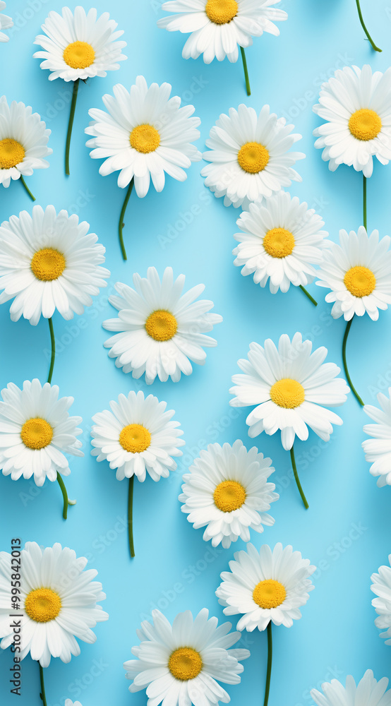 daisies on a blue background daisies on a blue background