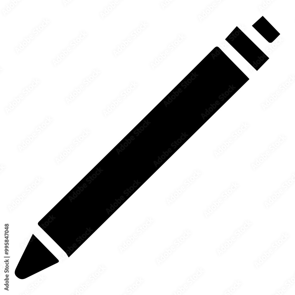Crayon icon. Wax pencil for drawing. Crayon icon. Wax pencil for drawing.