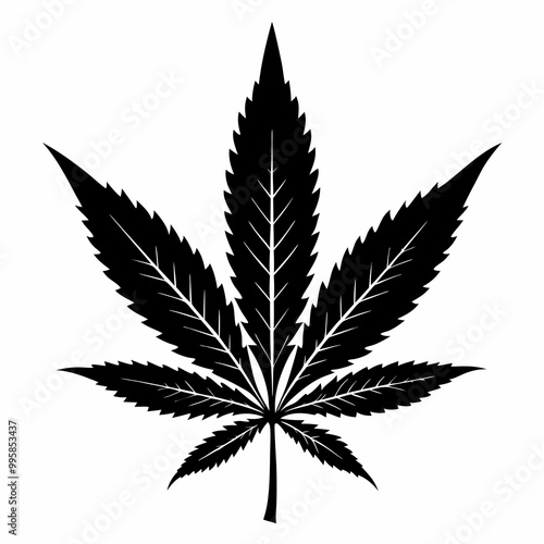 marijuana leaf silhouette vector art