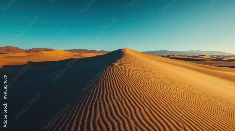 Ripples in the Desert Sand at Sunset Ripples in the Desert Sand at Sunset