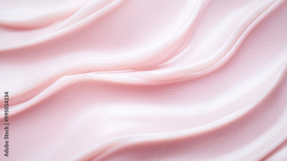 Obraz premium Soft Pink Fabric Texture with Gentle Waves and Smooth Surface for Background or Design Elements