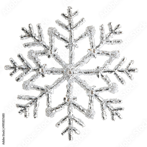 Elegant Snowflake Design on Transparent Background photo