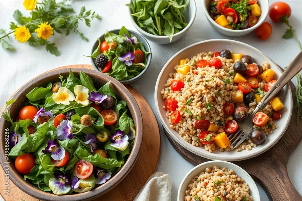 Healthy and Colorful Salad Spread
Healthy and Colorful Salad Spread