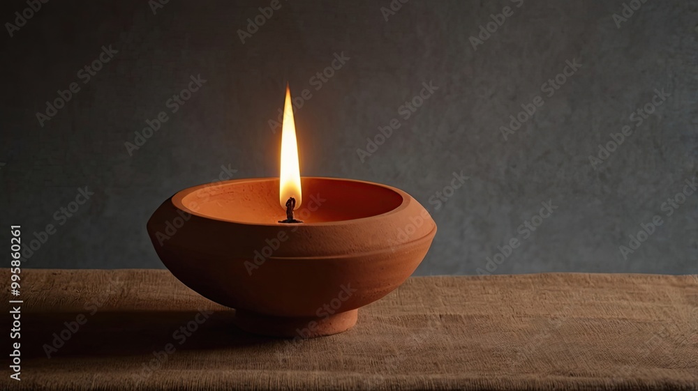 Terracotta Diwali Diya Lamp, generative AI Terracotta Diwali Diya Lamp, generative AI