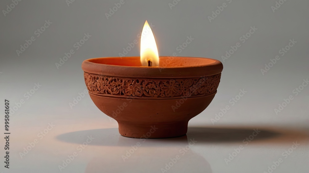 Terracotta Diwali Diya Lamp, generative AI Terracotta Diwali Diya Lamp, generative AI