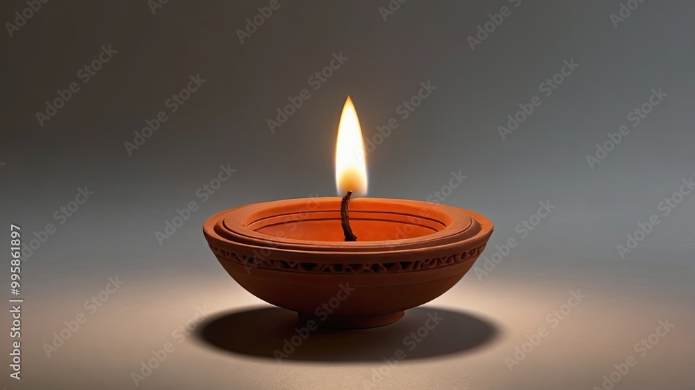 Terracotta Diwali Diya Lamp, generative AI Terracotta Diwali Diya Lamp, generative AI