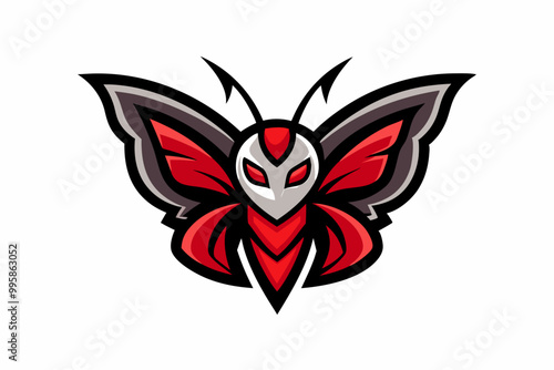 E-sport butterfly logo design mascot vector