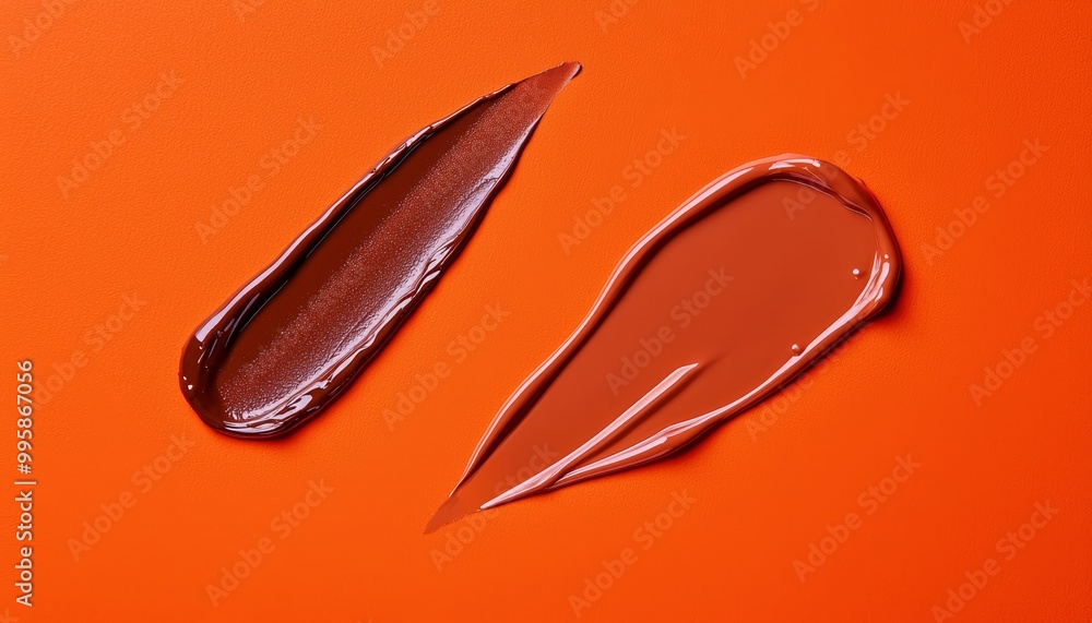 A flat-lay of bold brown lip liner swatches next to frosted lip gloss, capturing the iconic 90s lip combo. A flat-lay of bold brown lip liner swatches next to frosted lip gloss, capturing the iconic 90s lip combo.