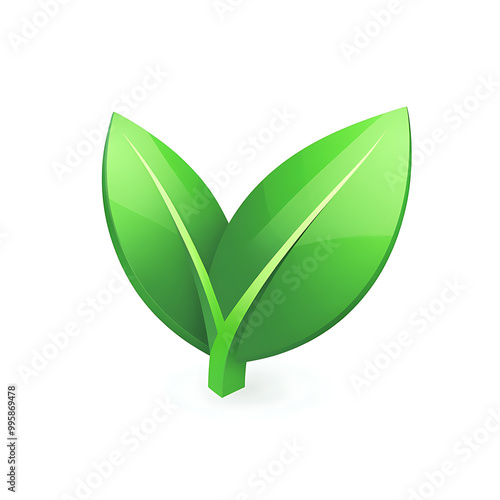 An eco leaves icon, symbolizing nature, sustainability, and environmental responsibility, often used in green and eco-conscious designs.