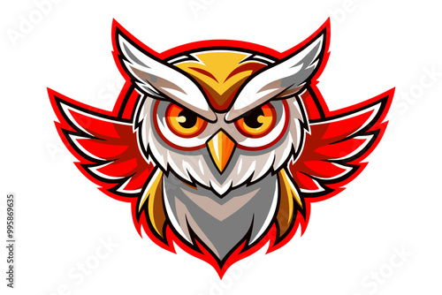 E-sport owl logo mascot design with gamer theme