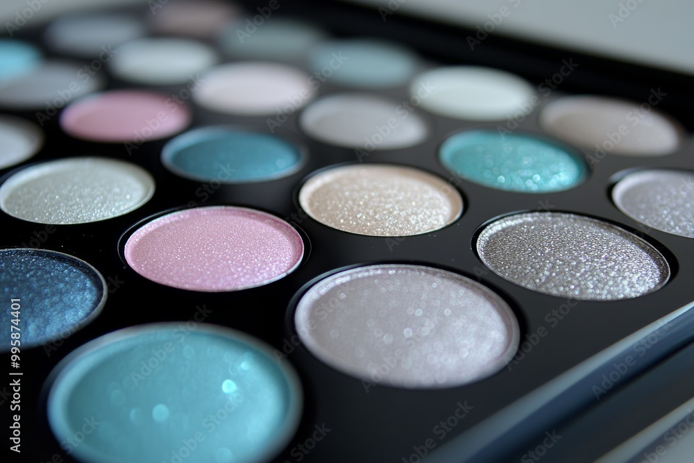 Pastel eyeshadow palette with soft shades of pink blue and lavender perfect for creating delicate feminine makeup looks with a smooth blended finish Pastel eyeshadow palette with soft shades of pink blue and lavender perfect for creating delicate feminine makeup looks with a smooth blended finish