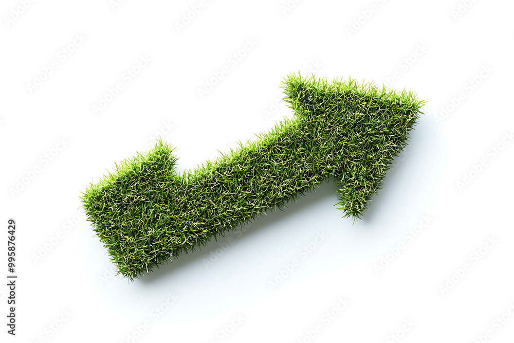 A green grass approve arrow icon, symbolizing approval, eco-friendliness, and sustainability, isolated on a white background. A green grass approve arrow icon, symbolizing approval, eco-friendliness, and sustainability, isolated on a white background.