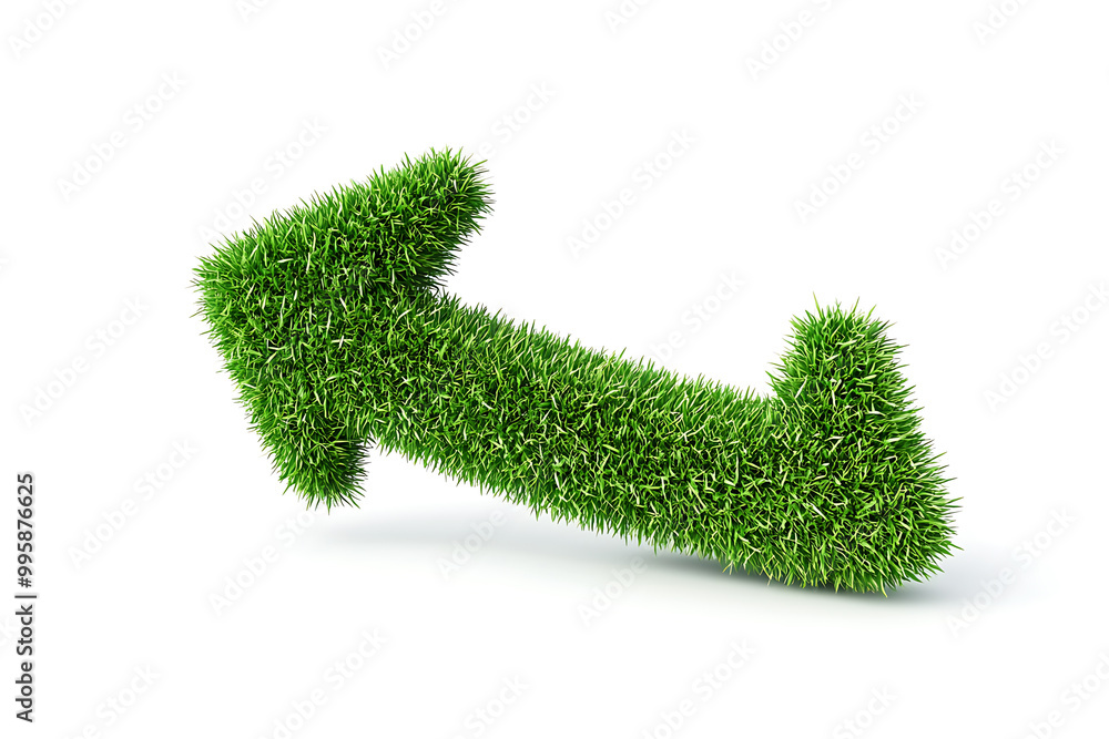 A green grass approve arrow icon, symbolizing approval, eco-friendliness, and sustainability, isolated on a white background. A green grass approve arrow icon, symbolizing approval, eco-friendliness, and sustainability, isolated on a white background.