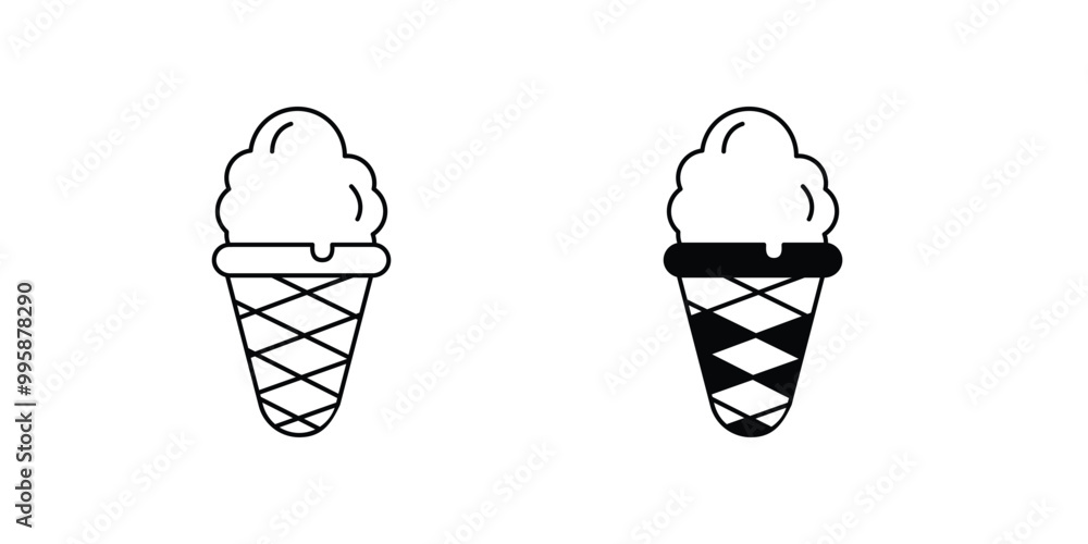 ice cream set icon with white background vector stock illustration ice cream set icon with white background vector stock illustration