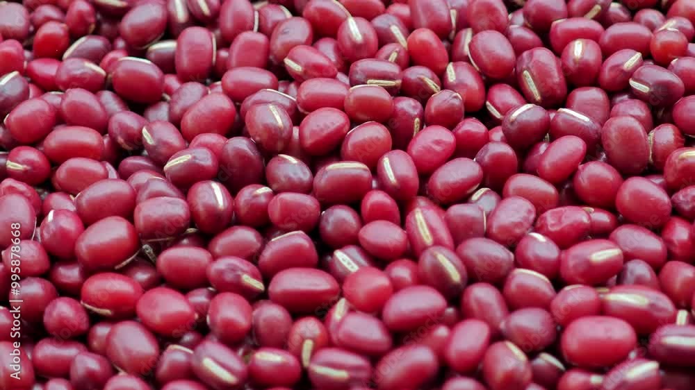 Japanese red azuki beans. Rotation. Japanese red azuki beans. Rotation.