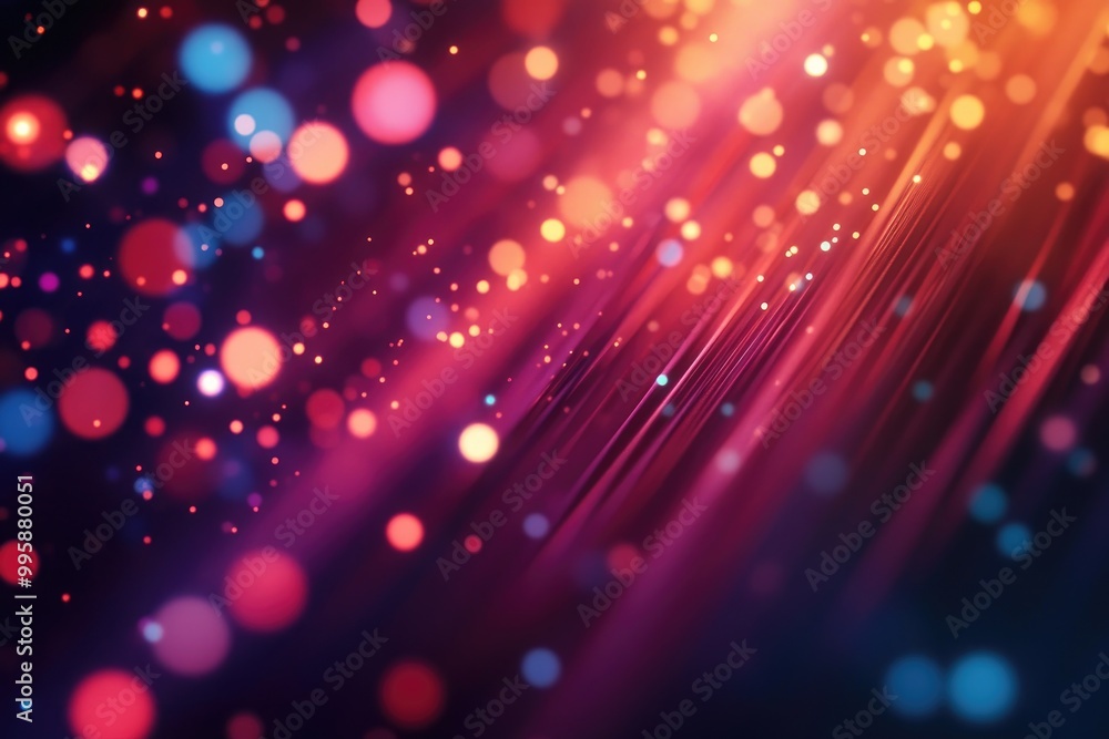 Fototapeta premium Vibrant backdrop featuring dynamic flickering spots in an animated style Colorful visuals with shifting spots and lines create an engaging motion effect