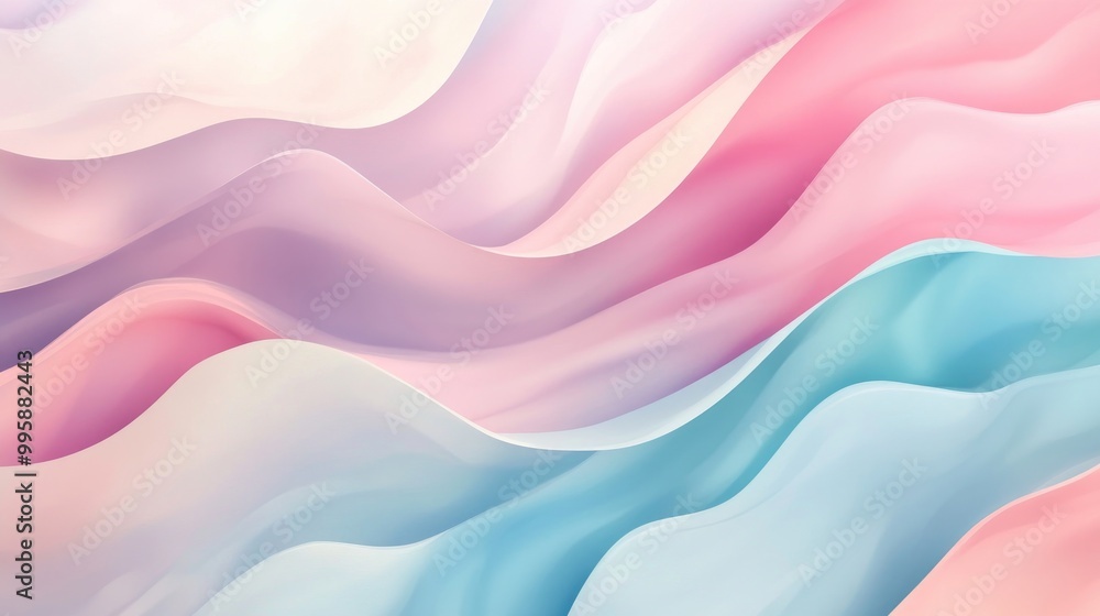 Obraz premium Soft pastel abstract backdrop for design purposes 2D cartoon style artwork