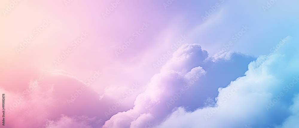 Dreamy abstract background featuring soft clouds in shades of blue purple and pink with a pastel gradient Dreamy abstract background featuring soft clouds in shades of blue purple and pink with a pastel gradient
